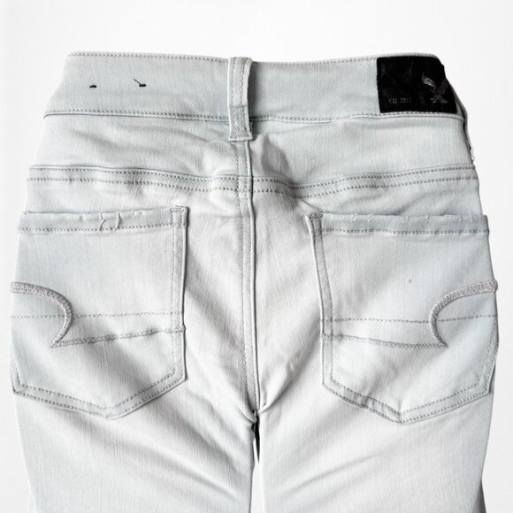 American Eagle Outfitters Mid Rise Ripped Knee Distressed Jegging Jeans Size XS - Picture 7 of 8